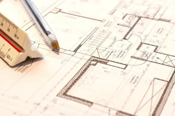Image of architect Tewkesbury drawings